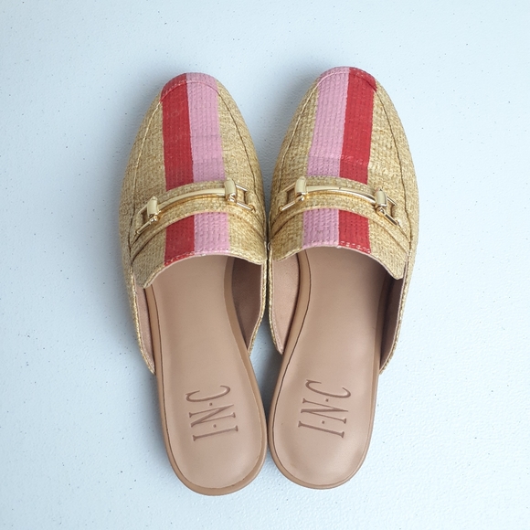 INC International Concepts Gannie Straw Slip-ons - Picture 1 of 4
